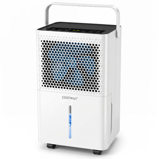 32 Pint Compressor Dehumidifier, 2000 Sq Ft, With Drain Hose, White Dehumidifiers White at Gallery Canada