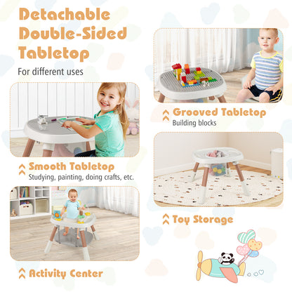 16-in-1 Baby High Chair with Activity Center and Booster Seat for Babies and Toddlers, White High Chairs at Gallery Canada