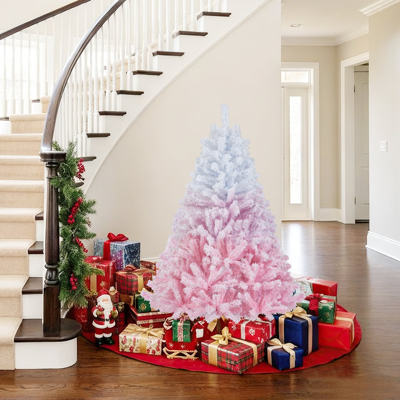 2025 New Artificial Christmas Tree with Folding Metal Stand and 456 Branch Tips-5FT, Pink Christmas Tree at Gallery Canada