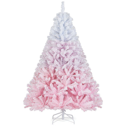 2025 New Artificial Christmas Tree with Folding Metal Stand and 456 Branch Tips-6FT, Pink Christmas Tree at Gallery Canada