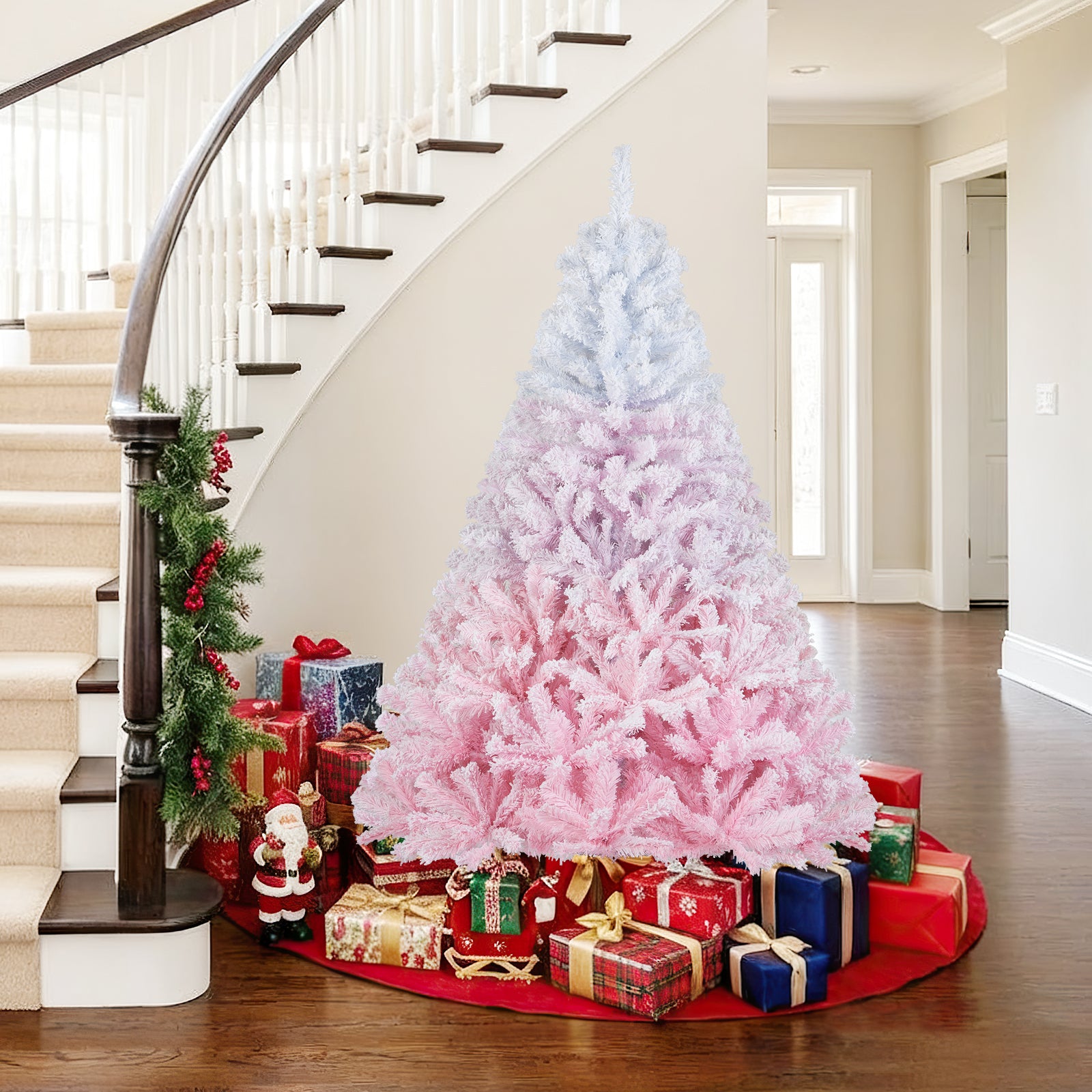 2025 New Artificial Christmas Tree with Folding Metal Stand and 456 Branch Tips-6FT, Pink Christmas Tree at Gallery Canada