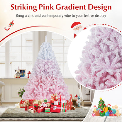 2025 New Artificial Christmas Tree with Folding Metal Stand and 456 Branch Tips-6FT, Pink Christmas Tree at Gallery Canada