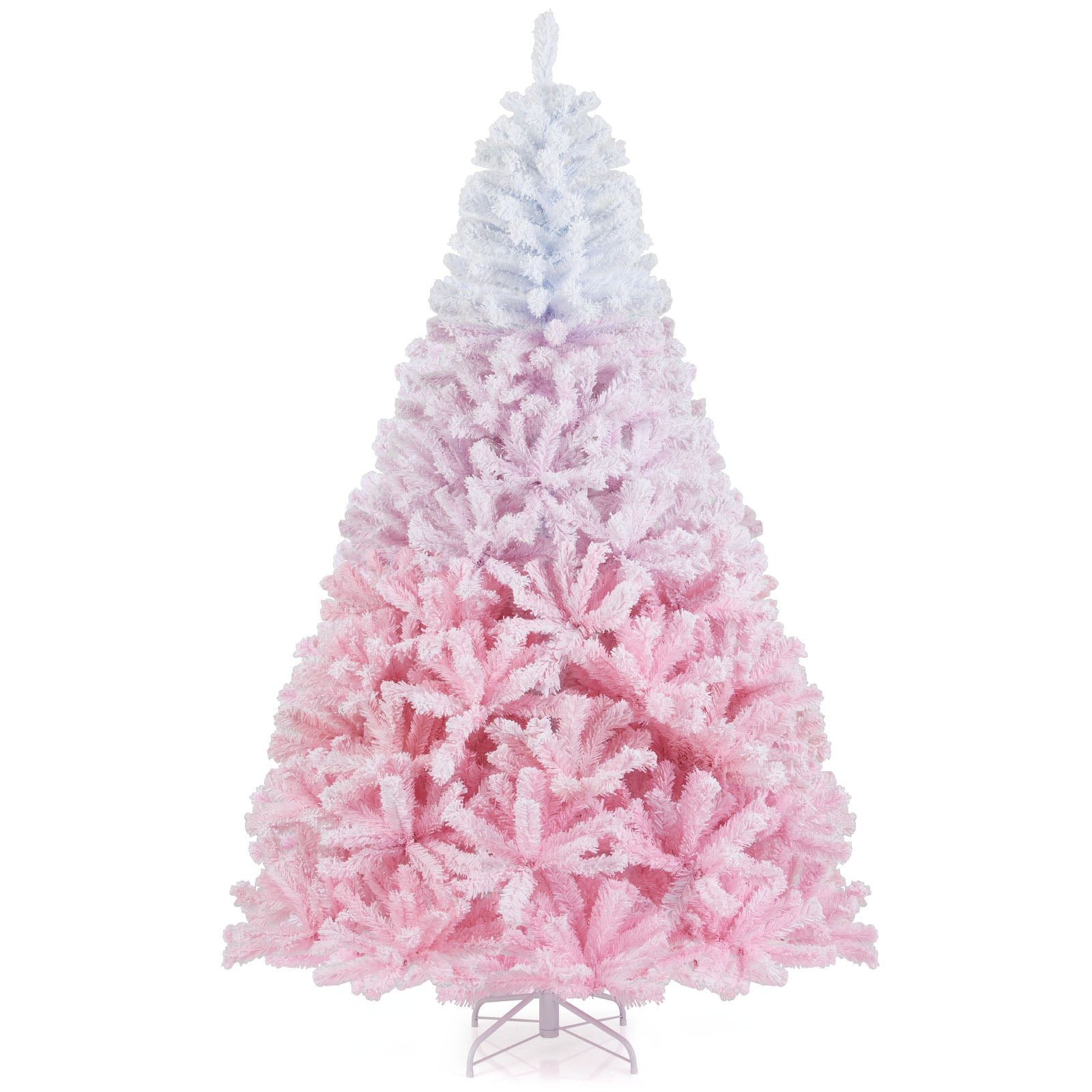 2025 New Artificial Christmas Tree with Folding Metal Stand and 456 Branch Tips-7FT, Pink Christmas Tree at Gallery Canada