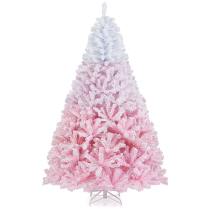 2025 New Artificial Christmas Tree with Folding Metal Stand and 456 Branch Tips-7FT, Pink Christmas Tree at Gallery Canada