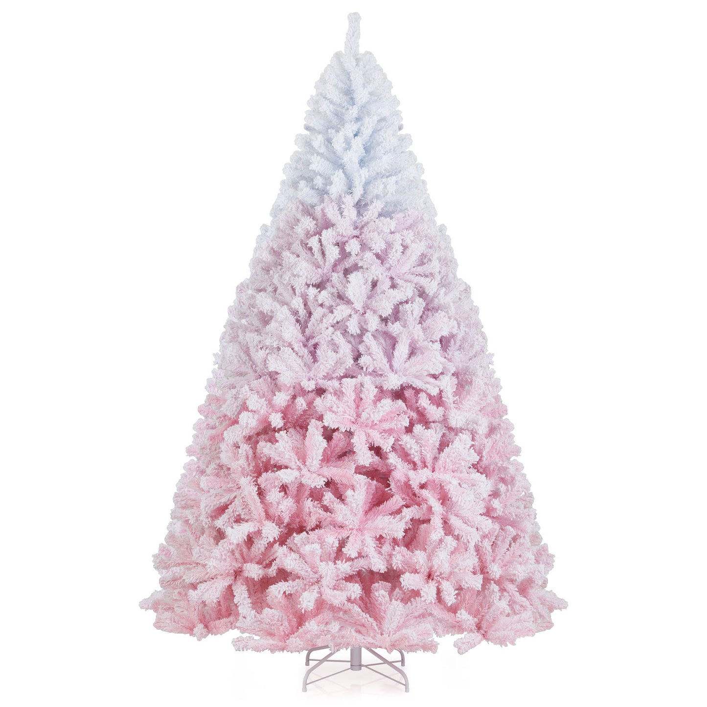 2025 New Artificial Christmas Tree with Folding Metal Stand and 456 Branch Tips-8 FT, Pink Christmas Tree Pink at Gallery Canada