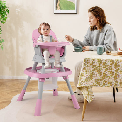 16-in-1 Baby High Chair with Activity Center and Booster Seat for Babies and Toddlers, Pink High Chairs at Gallery Canada