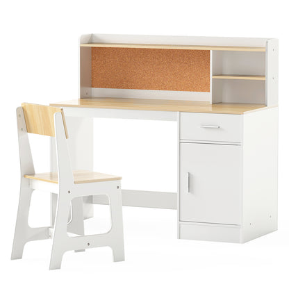Kids Study Desk and Chair Set Student Table and Chair, Natural Kids Table & Chair Sets at Gallery Canada
