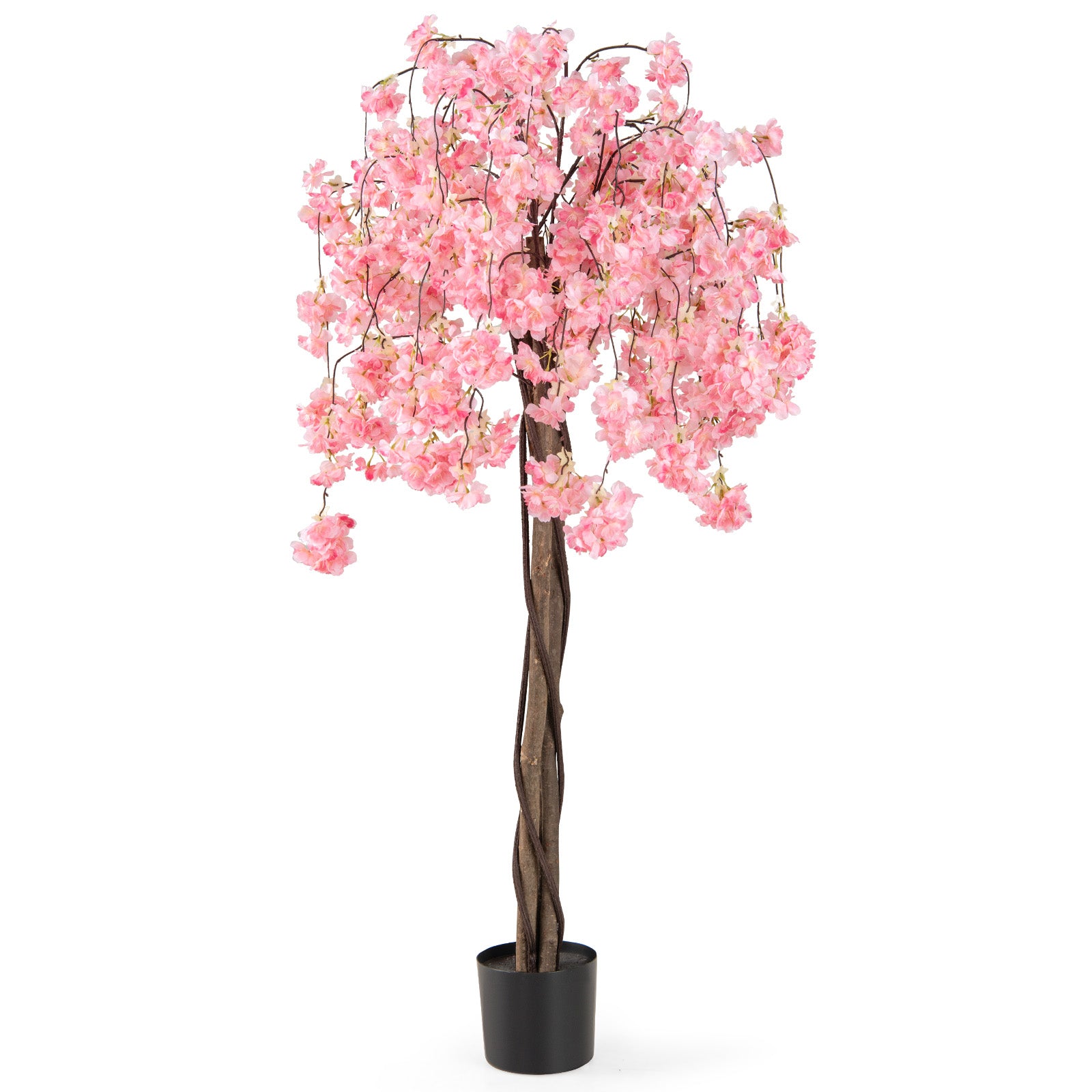 5.5 FT Tall Artificial Cherry Blossom Tree with Pink/White Flowers 1 Pack, Pink Faux Plants Pink at Gallery Canada