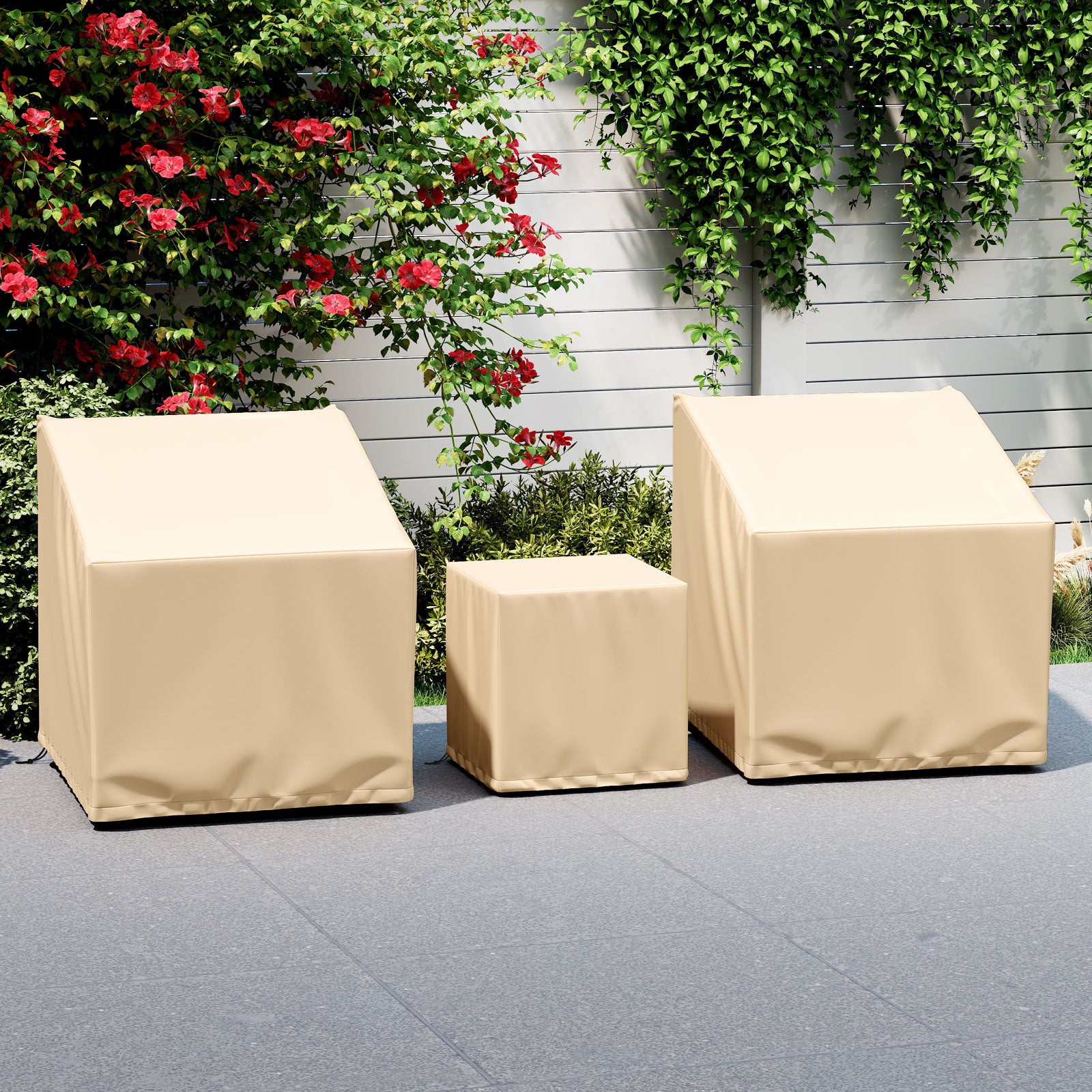 Patio Furniture Covers Waterproof Outdoor Conversation Covers for 3 Pieces Bistro Set, Beige Outdoor Furniture Accessories at Gallery Canada