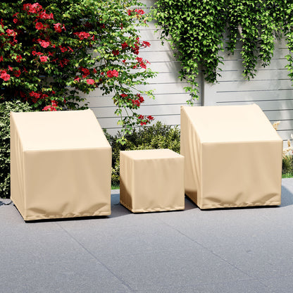 Patio Furniture Covers Waterproof Outdoor Conversation Covers for 3 Pieces Bistro Set, Beige Outdoor Furniture Accessories at Gallery Canada