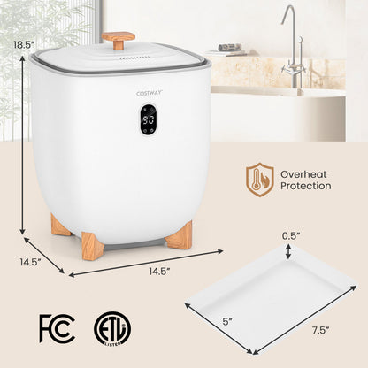Seau réchauffeur de serviettes 20L avec chauffage d'air PTC, Blanc