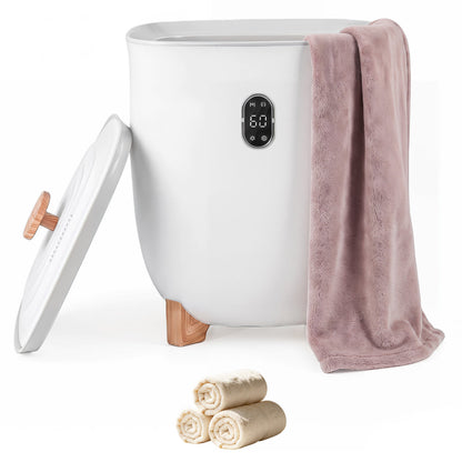 Seau réchauffeur de serviettes 20L avec chauffage d'air PTC, Blanc