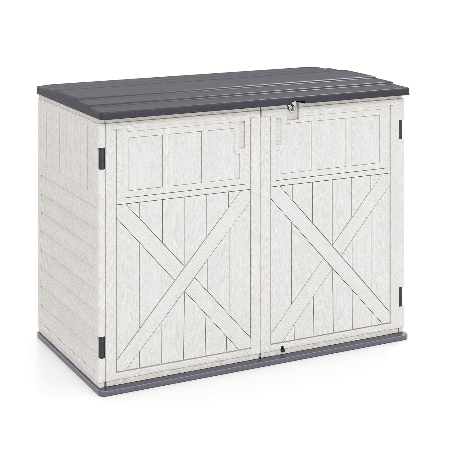 20 Cu.Ft Horizontal Resin Storage Shed With Adjustable Shelf, White Sheds & Outdoor Storage at Gallery Canada