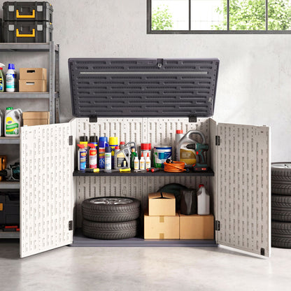 20 Cu.Ft Horizontal Resin Storage Shed With Adjustable Shelf, White Sheds & Outdoor Storage at Gallery Canada