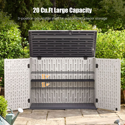20 Cu.Ft Horizontal Resin Storage Shed With Adjustable Shelf, White Sheds & Outdoor Storage at Gallery Canada
