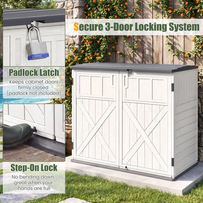 20 Cu.Ft Horizontal Resin Storage Shed With Adjustable Shelf, White Sheds & Outdoor Storage at Gallery Canada