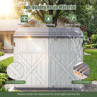 20 Cu.Ft Horizontal Resin Storage Shed With Adjustable Shelf, White Sheds & Outdoor Storage at Gallery Canada