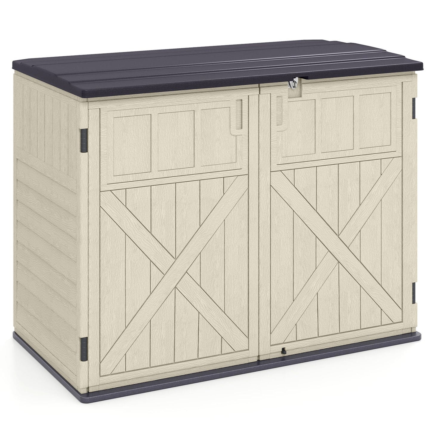 20 Cu.Ft Horizontal Resin Storage Shed, Beige