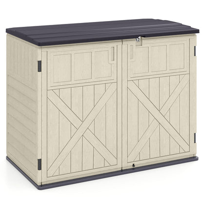 20 Cu.Ft Horizontal Resin Storage Shed, Beige