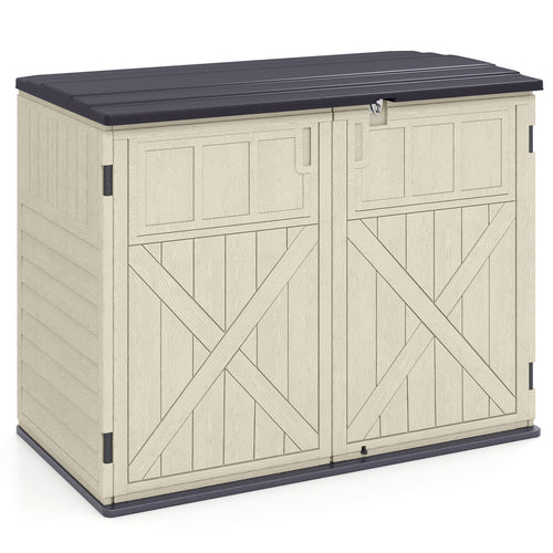 20 Cu.Ft Horizontal Resin Storage Shed, Beige