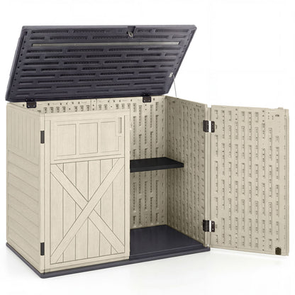 20 Cu.Ft Horizontal Resin Storage Shed, Beige