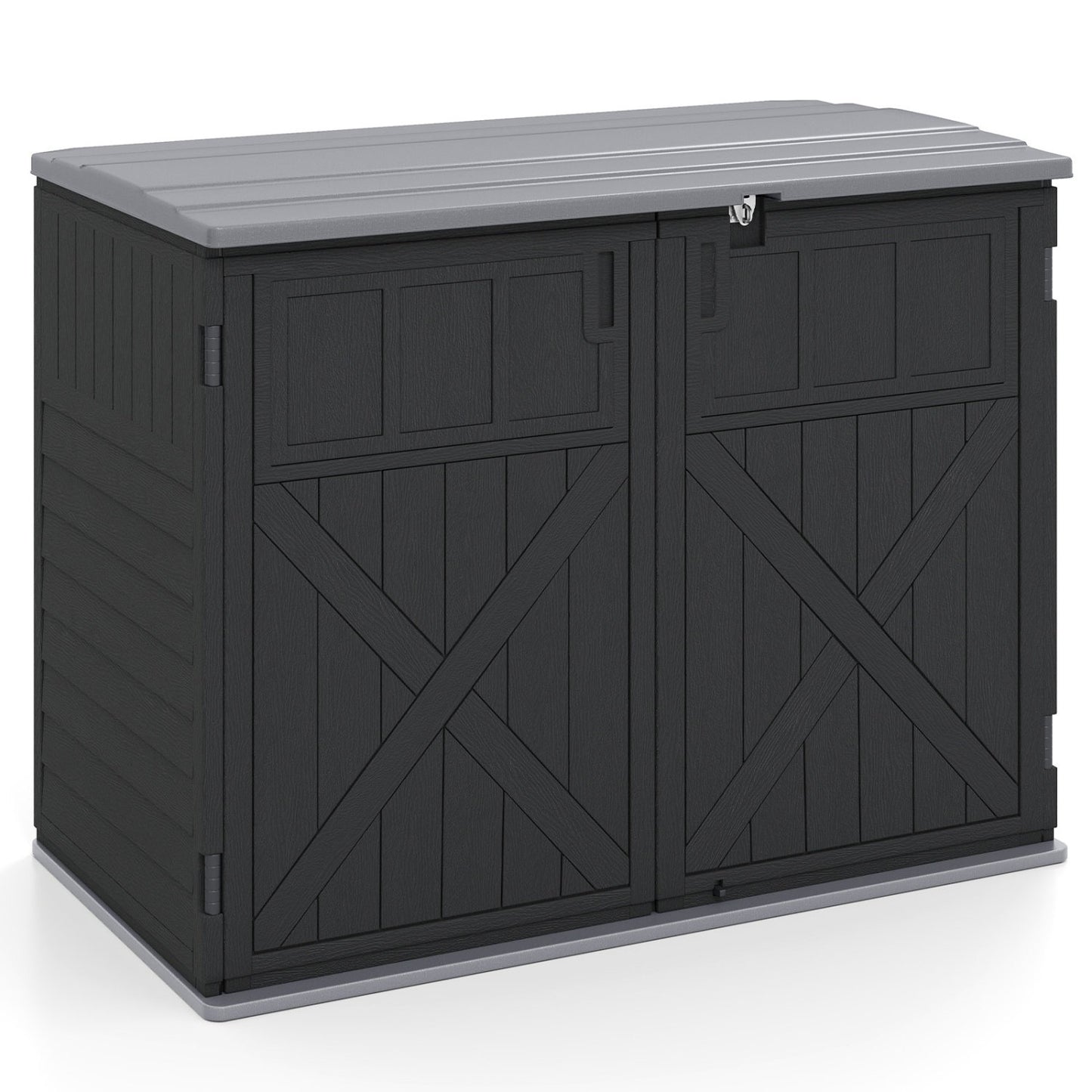 20 Cu.Ft Horizontal Resin Shed, Adjustable Shelf, Black