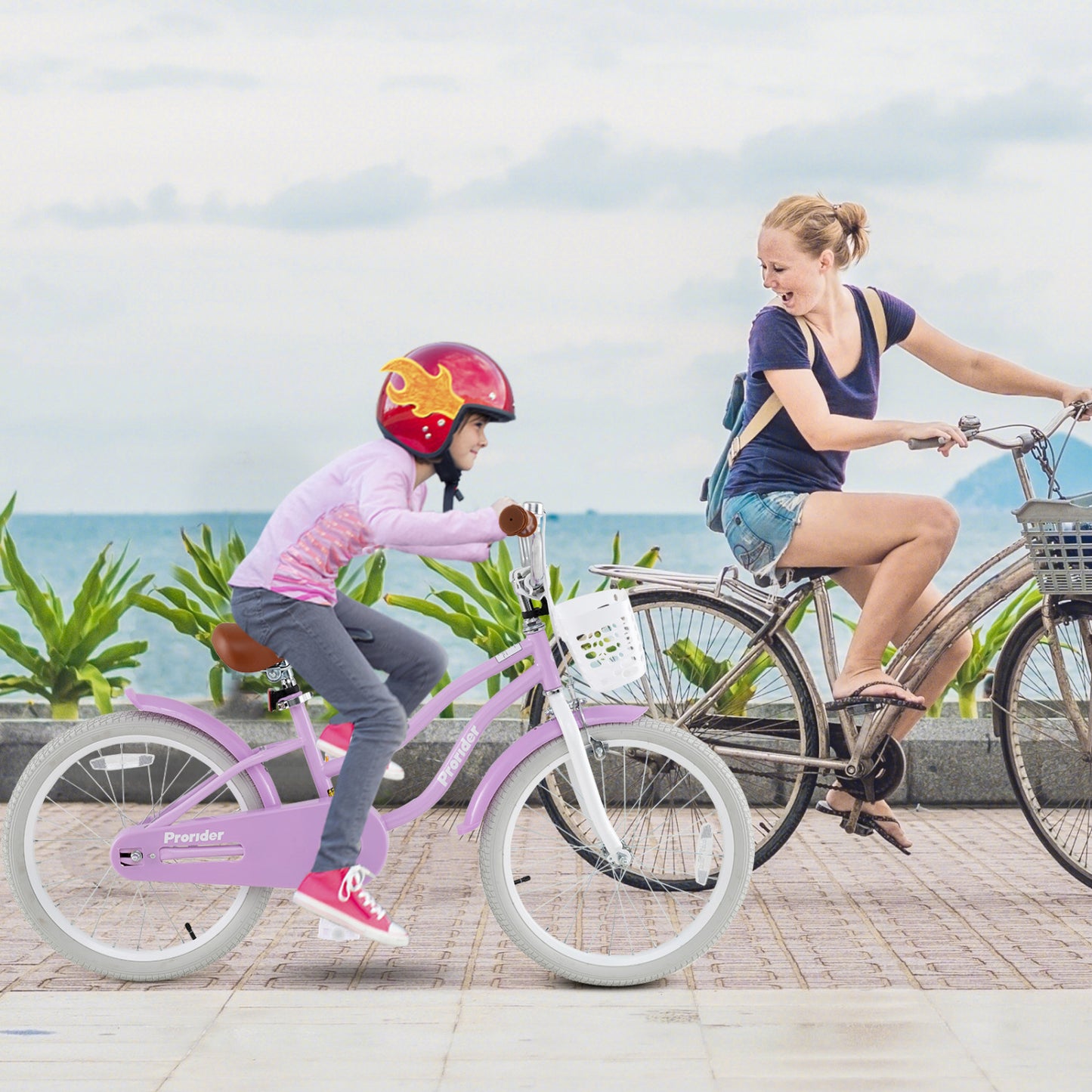 20 Inch Adjustable Kids Bike, 2 Brake System, Purple Kids Bike at Gallery Canada
