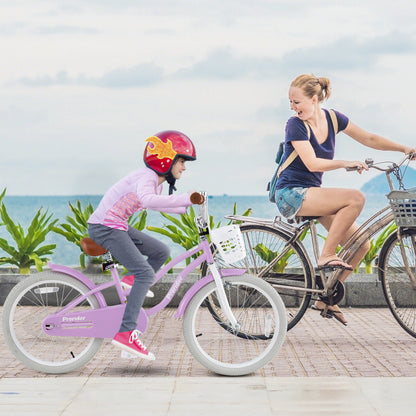 20 Inch Adjustable Kids Bike, 2 Brake System, Purple Kids Bike at Gallery Canada