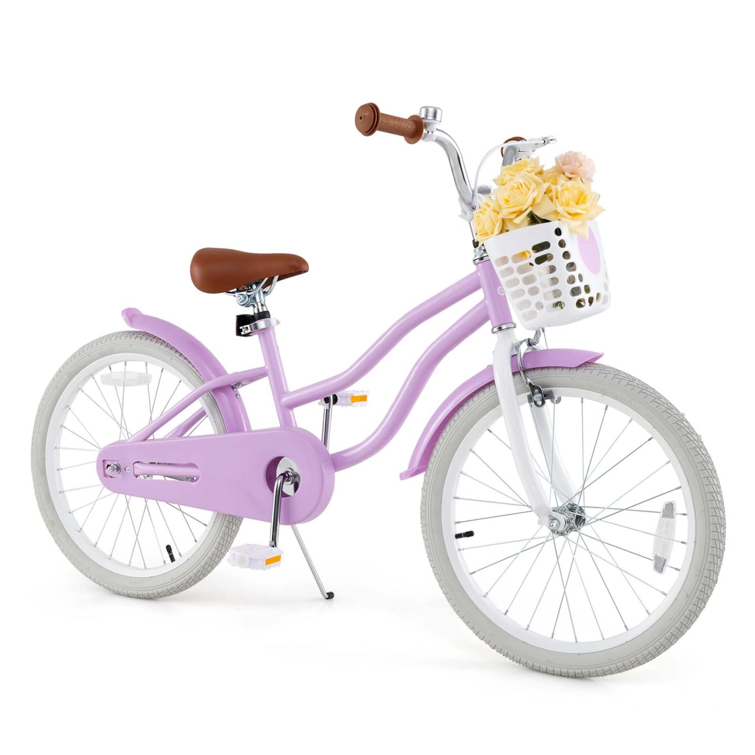 20 Inch Adjustable Kids Bike, 2 Brake System, Purple Kids Bike at Gallery Canada