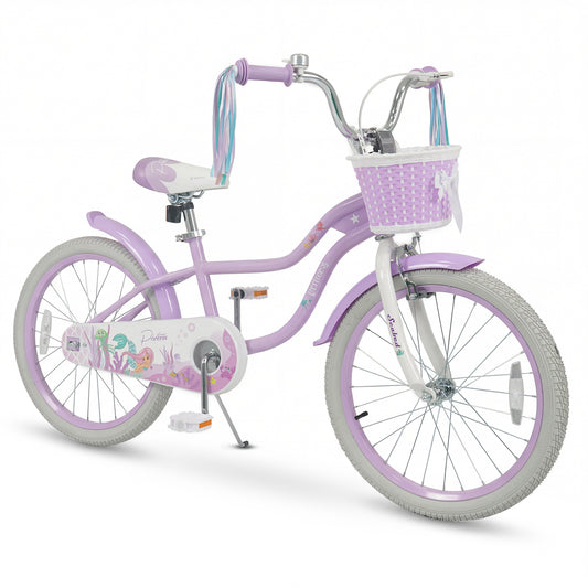 20 Inch Kids Bike, Adjustable, Princess Of The Sea Theme, Purple Kids Bike Purple at Gallery Canada