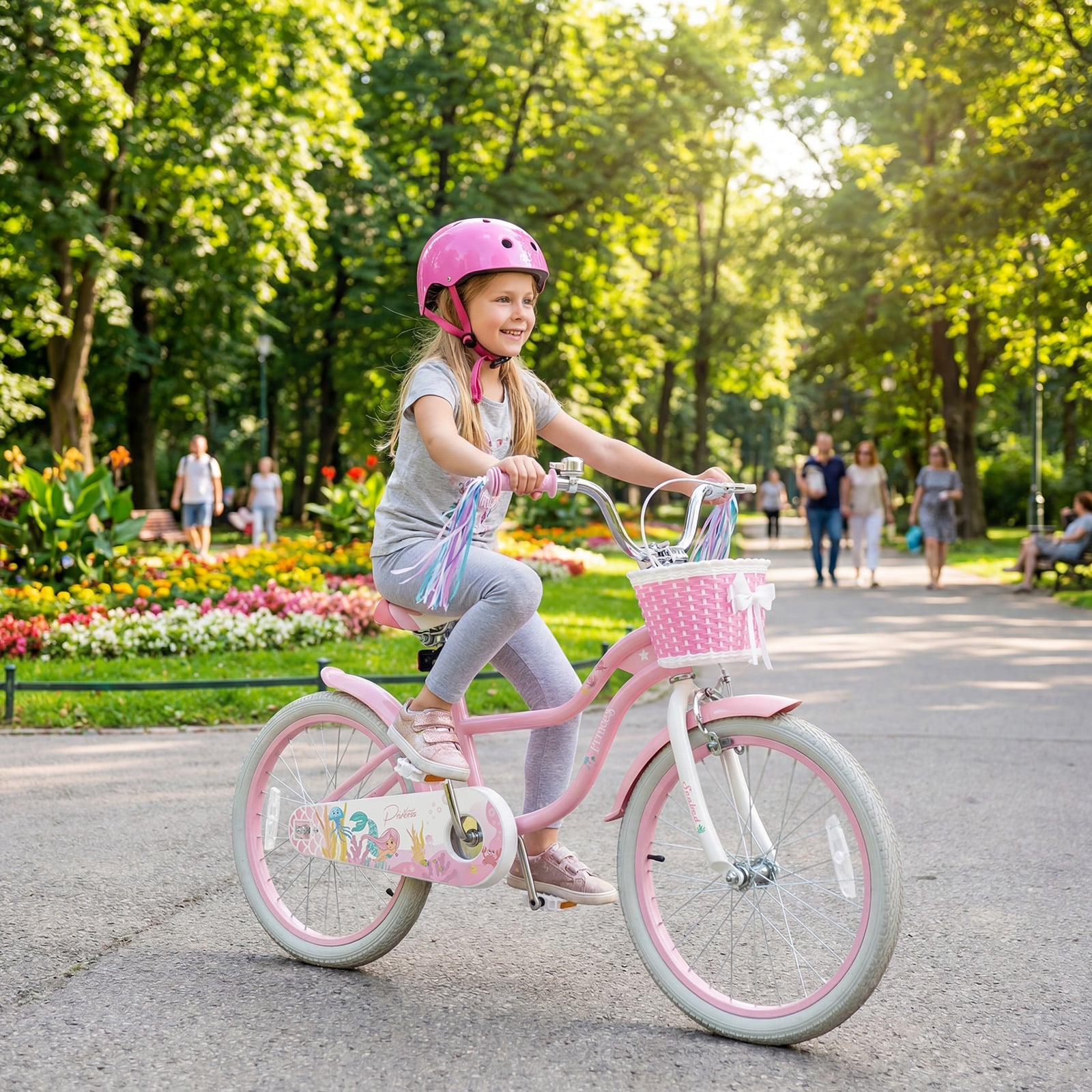 20 Inch Kids Bike, Adjustable, Princess Of The Sea Theme, Pink Kids Bike at Gallery Canada