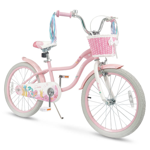 20 Inch Kids Bike, Adjustable, Princess Of The Sea Theme, Pink
