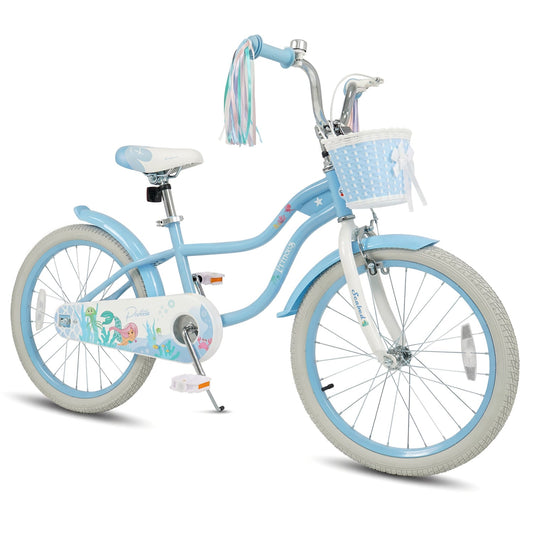 20 Inch Kids Bike, Adjustable, Princess Of The Sea Theme, Blue Kids Bike Blue at Gallery Canada