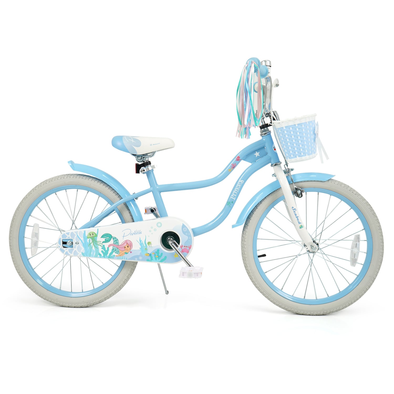 20 Inch Kids Bike, Adjustable, Princess Of The Sea Theme, Blue Kids Bike at Gallery Canada