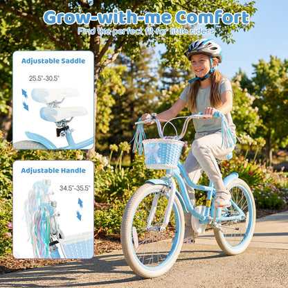 20 Inch Kids Bike, Adjustable, Princess Of The Sea Theme, Blue Kids Bike at Gallery Canada