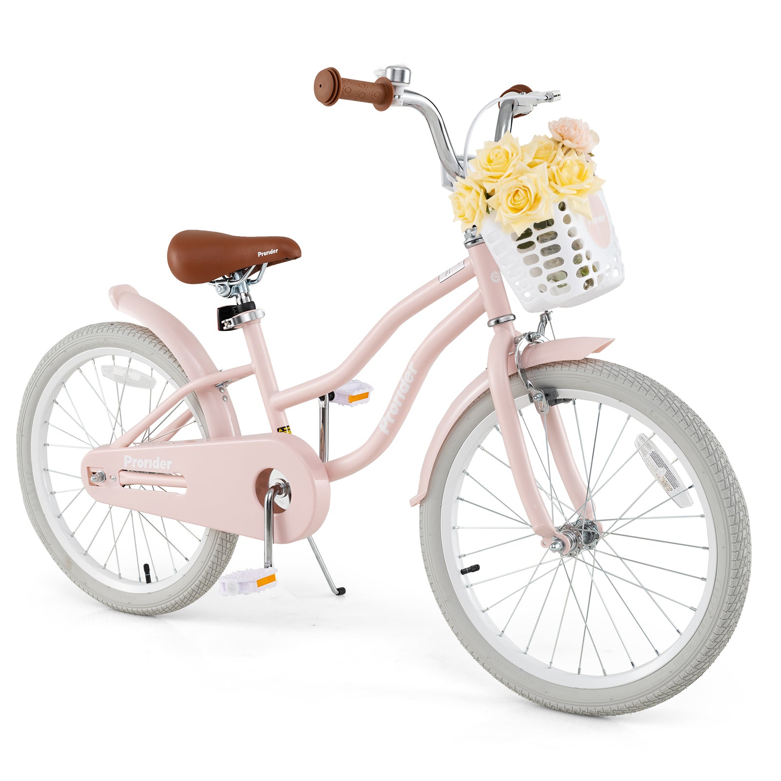 20 Inch Kids Bike with Kickstand for Boys Girls, Pink Kids Bike at Gallery Canada