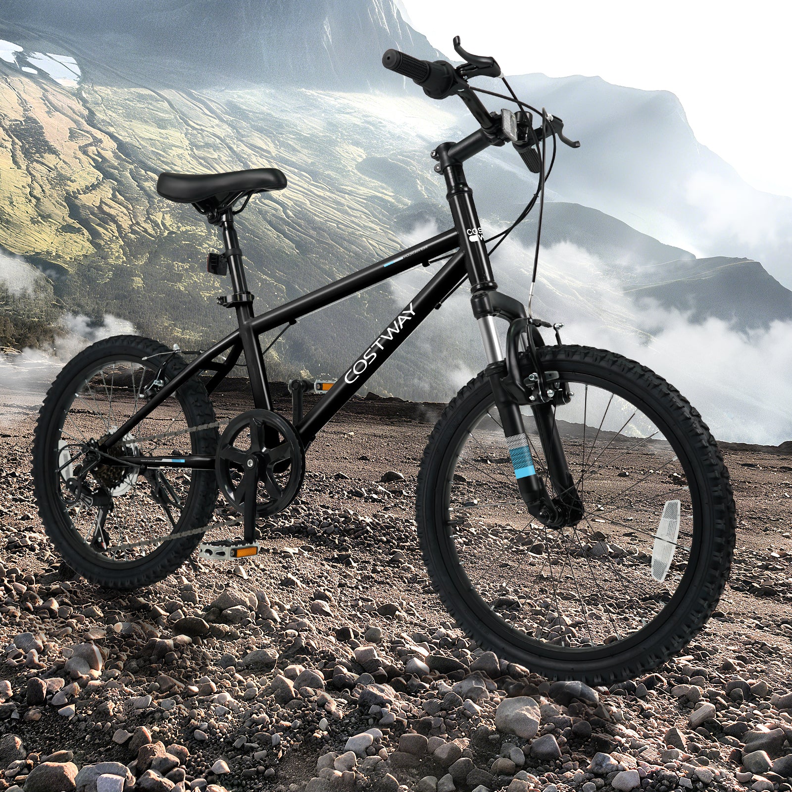 20 Inch Kids Mountain Bike Child Bicycle for Boys Girls Aged 8+ Years Old Black, Black Kids Bike at Gallery Canada