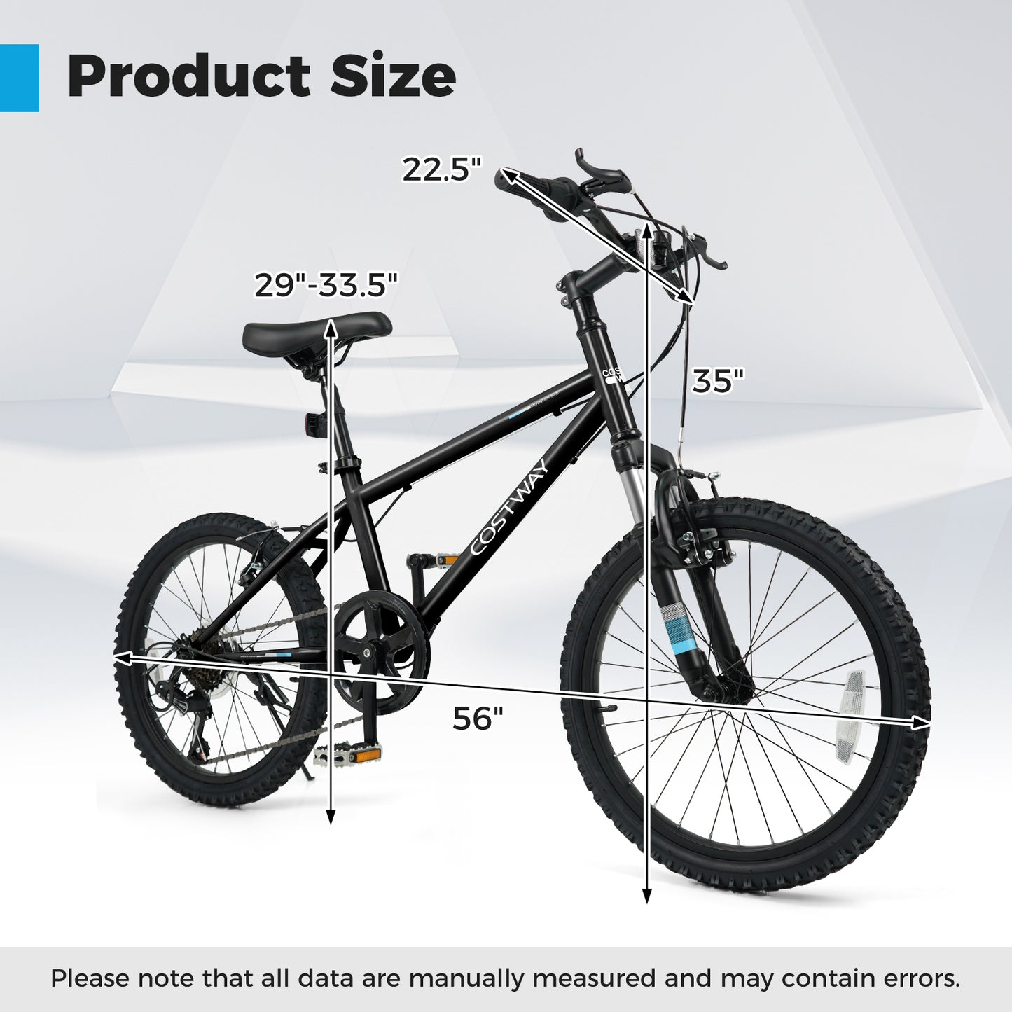 20 Inch Kids Mountain Bike Child Bicycle for Boys Girls Aged 8+ Years Old Black, Black Kids Bike at Gallery Canada