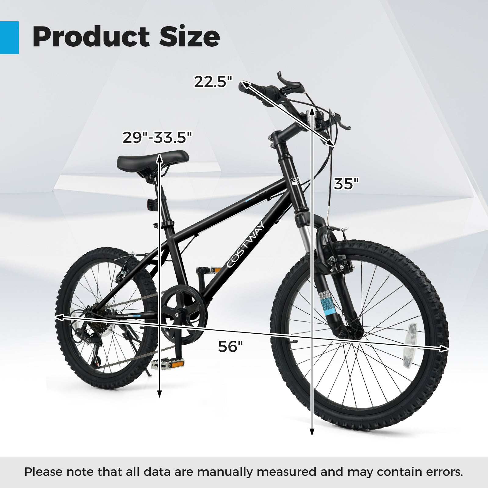 20 Inch Kids Mountain Bike Child Bicycle for Boys Girls Aged 8+ Years Old Black, Black Kids Bike at Gallery Canada