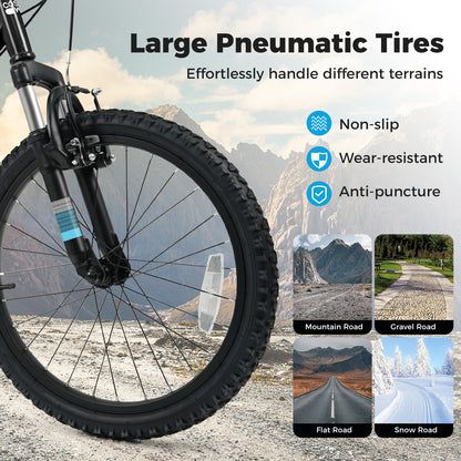 20 Inch Kids Mountain Bike Child Bicycle for Boys Girls Aged 8+ Years Old Black, Black Kids Bike at Gallery Canada