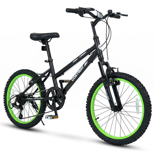 20-Inch Kids Mountain Bike, Adjustable Seat, Black