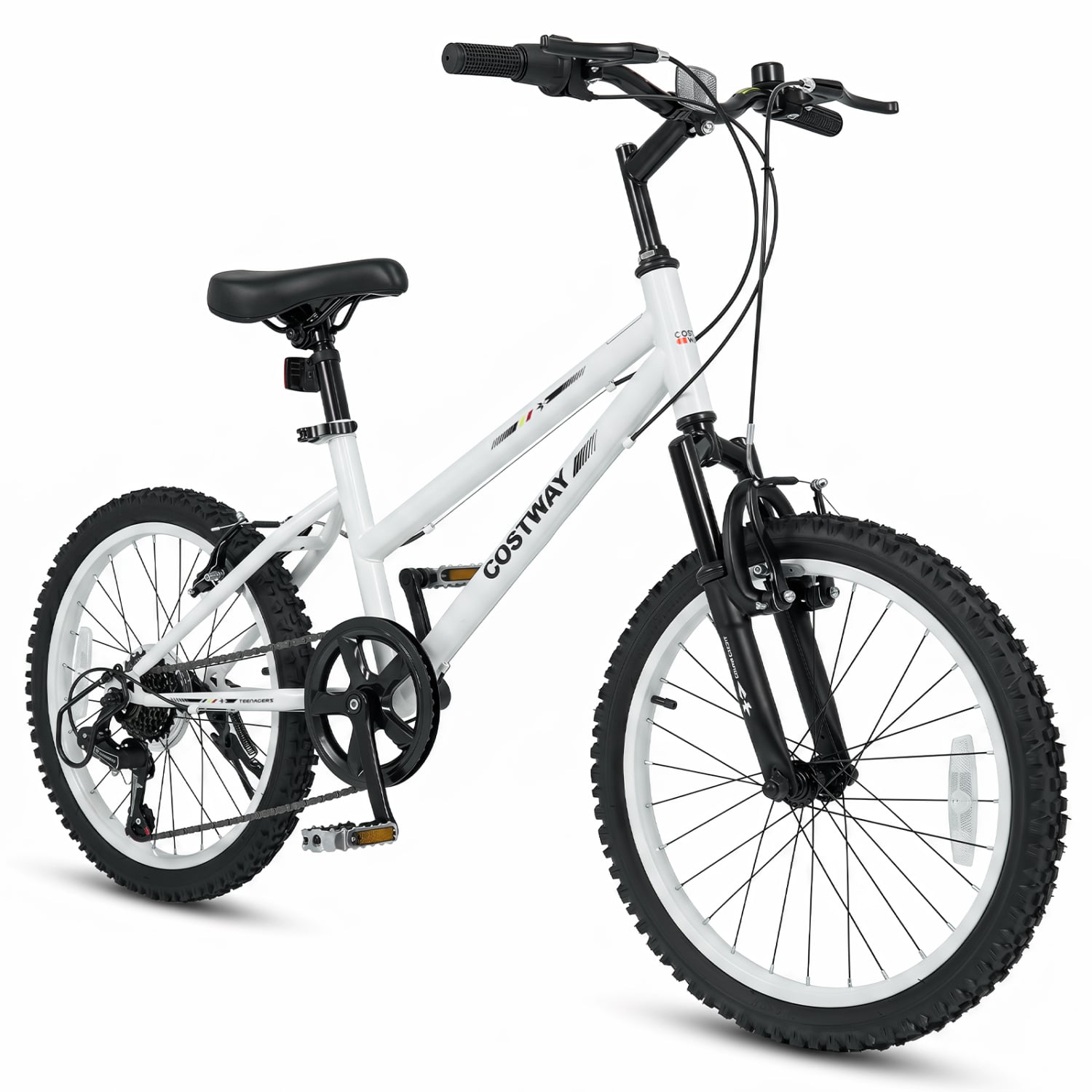 20 Inch Kids Mountain Bike, Adjustable Seat, White Kids Bike White at Gallery Canada