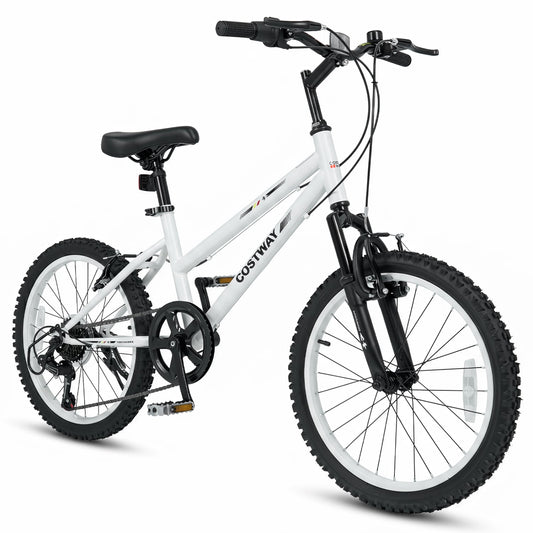 20 Inch Kids Mountain Bike, Adjustable Seat, White Kids Bike White at Gallery Canada