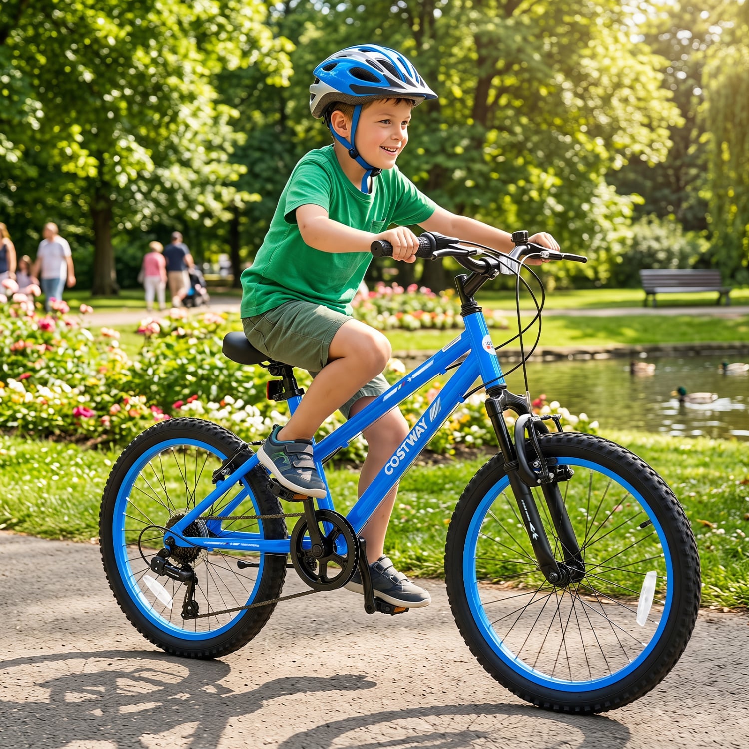 20 Inch Kids Mountain Bike, 7 Speed, Suspension Fork, Blue Kids Bike at Gallery Canada
