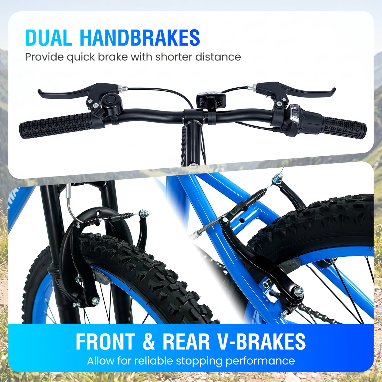 20 Inch Kids Mountain Bike, 7 Speed, Suspension Fork, Blue Kids Bike at Gallery Canada