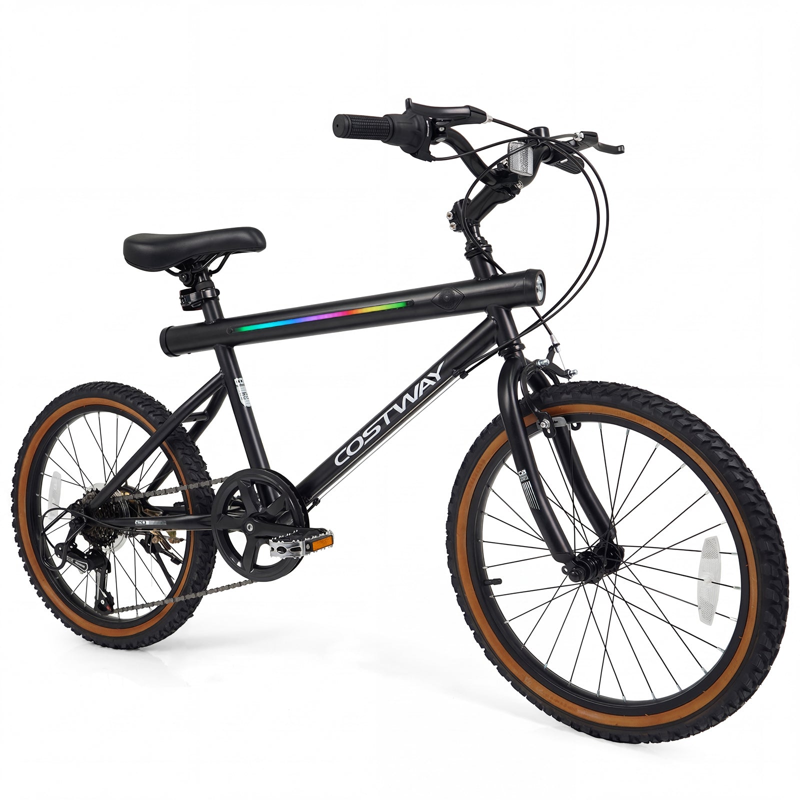 20 Inch LED Cycling Bike With Speakers, Ambient Lights, Black Kids Bike at Gallery Canada