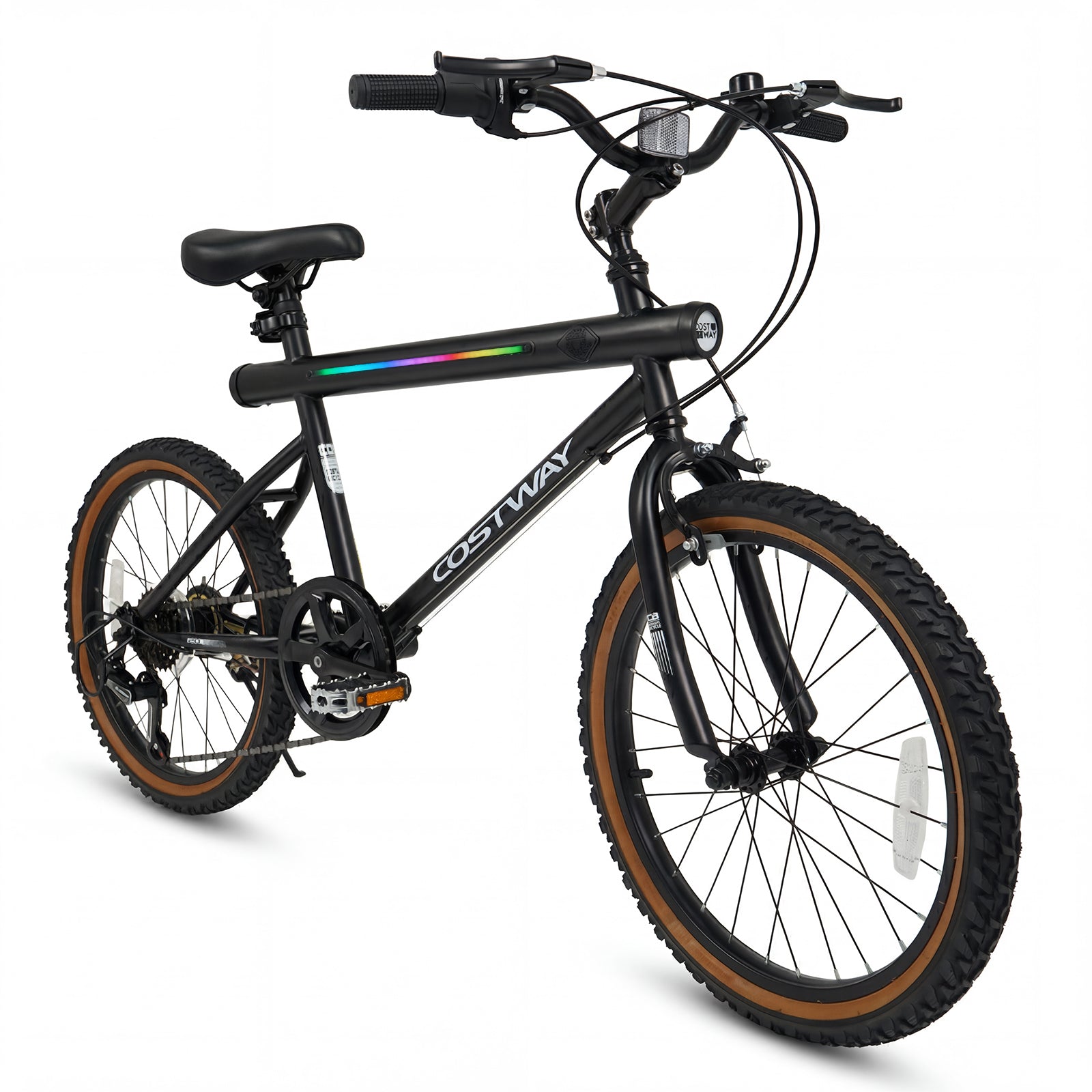 20 Inch LED Cycling Bike With Speakers, Ambient Lights, Black Kids Bike at Gallery Canada