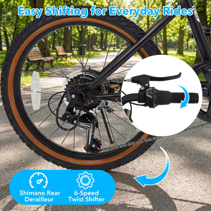 20 Inch LED Cycling Bike With Speakers, Ambient Lights, Black Kids Bike at Gallery Canada