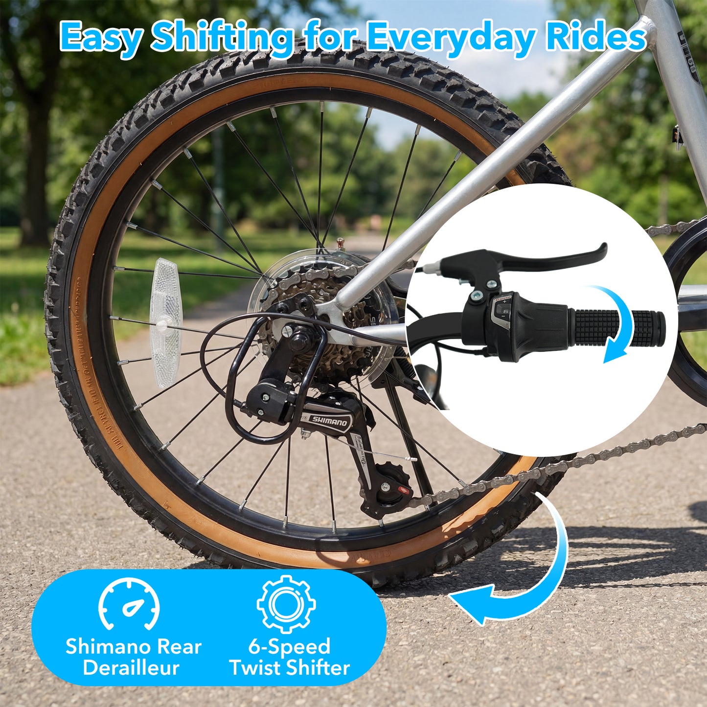 20 Inch LED Cycling Bike, 2 Speakers, Ambient Lights, Silver Kids Bike at Gallery Canada