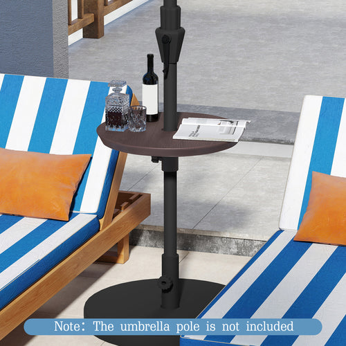 20 Inch Adjustable Outdoor Umbrella Table, 2 Sizes Patio Umbrella Pole